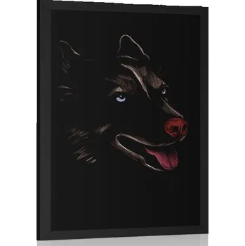 Plakát Dovido Plakát vlk v zemi noci