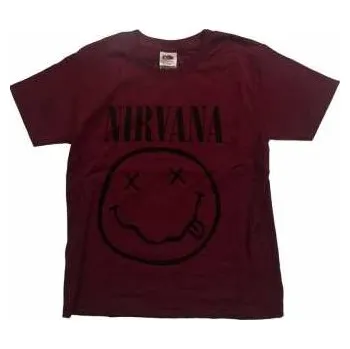 Pánské tričko Merch Nirvana: Dětské Tričko Grey Smiley 9-10 let