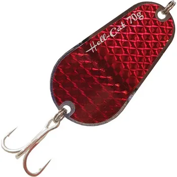 Umělá nástraha Hell-Cat plandavka 70g, hologramová červená (Plandavka určena pro lov dravých ryb, jako jsou například sumci a štiky.)