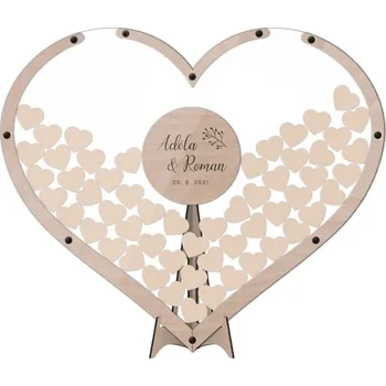 Svatební dekorace Plexi srdce na vhazování ANIKA