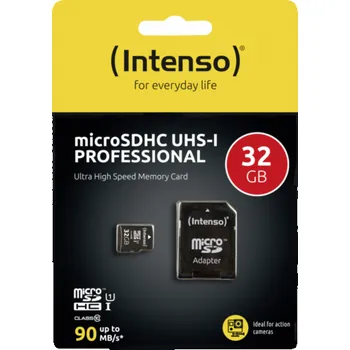Paměťová karta Intenso microSDHC 32GB Class 10 UHS-I Professional