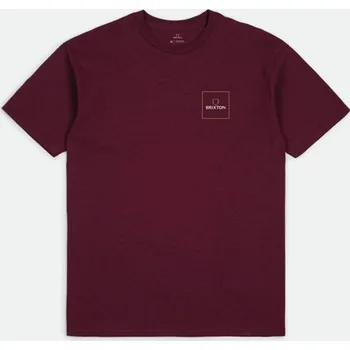 Pánské tričko BRIXTON triko - Alpha Square S/S Stt Buwht (BUWHT)