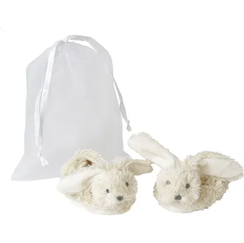 plyšák Happy Horse - Králíček Richie papučky v dárkové pytlíčku krémové velikost: 10 cm