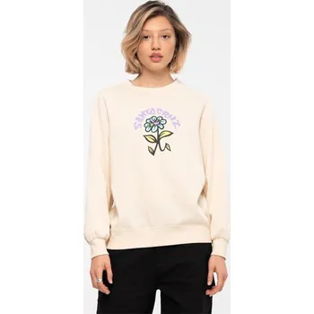 Dámské oblečení SANTA CRUZ mikina - Delfino Flower Crew Birch (BIRCH)