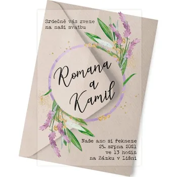 Svatební dekorace Plexi oznámení LILLY