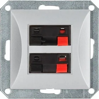 Stavebniny Timex Zásuvka Opus Style 2xAUDIO silver