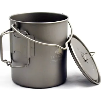 Kempingové nádobí Ultralehký titanový hrnec 750ml se závěsným ouškem