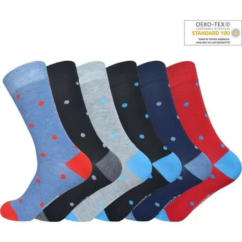 Pánské ponožky Vysoké ponožky pánské Gianvaglia puntíkované 3 ks Velikost: EU 39-42 (UK 6-8)