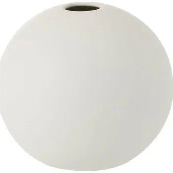 Váza Bílá keramická kulatá váza Matt White S - Ø12*11,5 cm