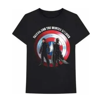 Pánské tričko Merch Marvel Comics: Tričko Falcon & Winter Soldier Shield Logo Marvel Comics XL