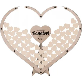 Svatební dekorace Plexi srdce na vhazování KOLBY