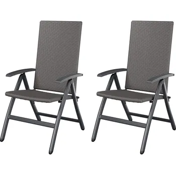Zahradní nábytek LIVARNO home Skládací křeslo Valencia, šedá, 2 kusy