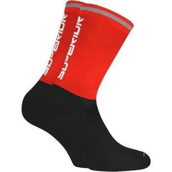 Pánské ponožky ponožky Superior Long Cycling Socks, black/red/white - vel. 43-45 119682