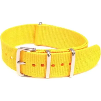 Řemínek na hodinky Helveti Nato 22 mm žlutý