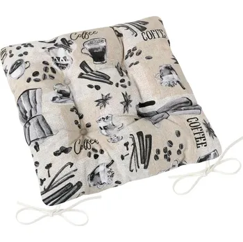 Podsedák Sedák EMA prošívaný 40x40 cm, prošívaný kafíčko