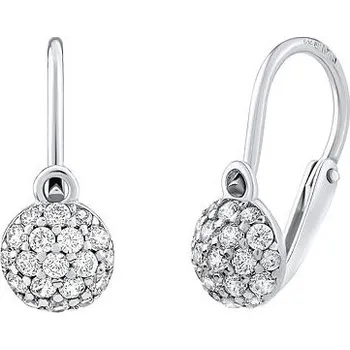 Náušnice Náušnice Emma z bílého zlata s čirými Brilliance Zirconia dětské SILVEGOB70414BRGW