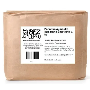 Mouka Život bez lepku Pohanková mouka celozrnná Šmajstrla 1 kg
