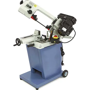 Pásová pila HBM 128, profesionální pásová pila na kov, s mobilním podstavcem, 85 kg (HBM Machines)