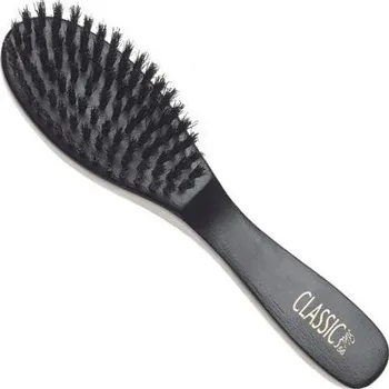 Kosmetika SIBEL Classic 56 Oválný dřevěný kartáč Wood Black 47x205mm - přírodní kančí štětiny