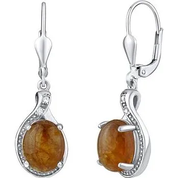 Náušnice Stříbrné náušnice s přírodním Granátem Hesonitem JST14811GRE