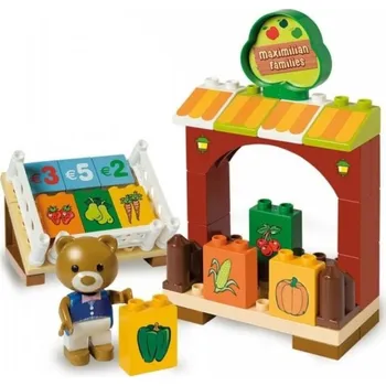 ostatní stavebnice UNICO PLUS / ANDRONI GIOCATTOLI Unico Plus stavebnice Maximilian Families Ovoce-zelenina U Medvídka kompatibilní 41 dílů