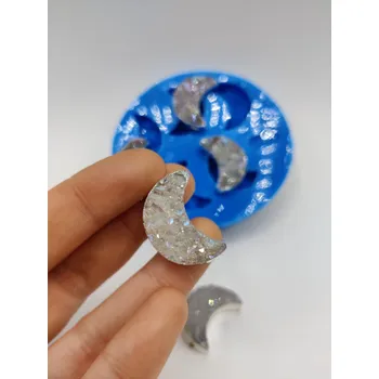 Nádoba na pečení Gea Creations Lesklá silikonová forma 5 Měsíčních Geod 2,5 cm