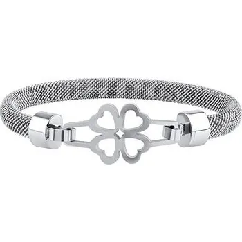 Náramek SILVEGO Dámský náramek čtyřlístek Pipin z chirurgické oceli KMM116499