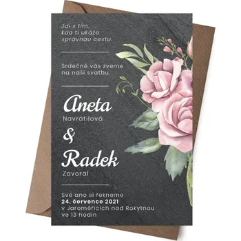 Svatební dekorace Kamenné oznámení HORTY