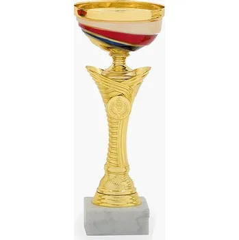 Cinkili Pohár C23122 zlatý/Trikolora Označení: B, Výška: 30 cm, Průměr: 120 mm
