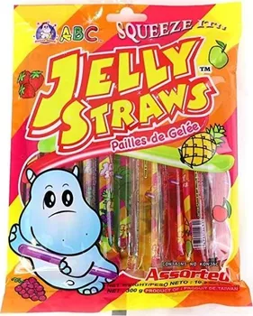 Bonbon ABC Jelly Straws Assorted Funny Hippo 300 g