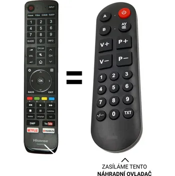 Hisense EN3N39H náhradní dálkový ovladač pro seniory