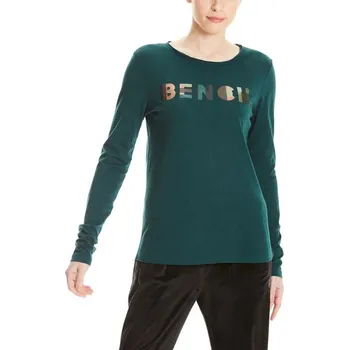 Dámské tričko BENCH triko - Logo Longsleeve Dark Green (GR163)