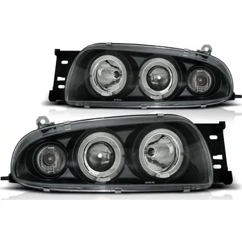 Přední světlomet Tuning Tec Přední světla FORD FIESTA MK4 10.95-08.99 ANGEL EYES ČERNÉ