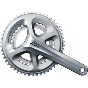 Klika na kolo SHIMANO 105 FC-5800 (11 rychlostí) 2. Převodník: 53-39/175, Barva: stříbrná, Osa: Hollowtech II kliky silniční