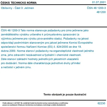 ČSN 46 1200-3 - Obiloviny - Část 3: Ječmen - Tisk