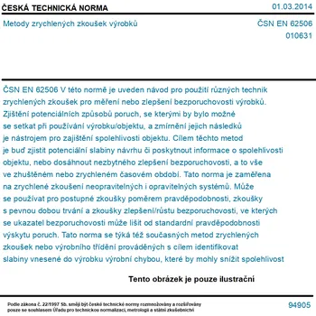 ČSN EN 62506 - Metody zrychlených zkoušek výrobků - Tisk