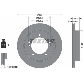 Brzdový kotouč Brzdový kotouč TEXTAR 92314103