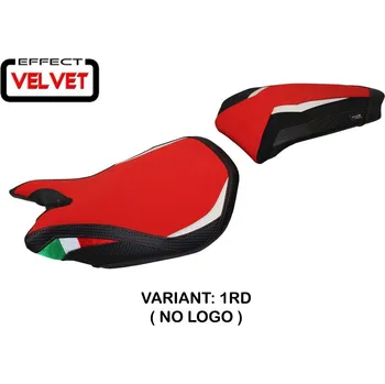 Moto sedlo TPZ Italia Potah sedla Ducati Panigale 899 (13-15) Paris velvet model potah sedla: s logem 1RD (red)