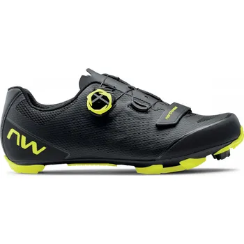 Pánské cyklistické tretry Pánské cyklistické tretry Northwave Razer 2 Black/Yellow Fluo - 43