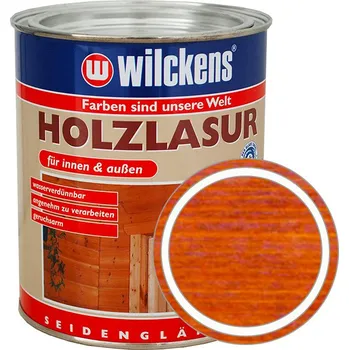 Lak na dřevo Německá vodouředitelná lazura WILCKENS Holzlasur Barva: Teak, Balení: 750 ml