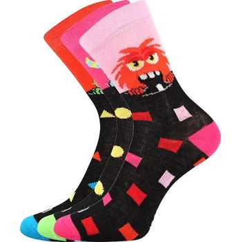 Dětské ponožky Lonka UFONEK - balení 3 páry v barevném mixu 14-16 (20-24) mix holka