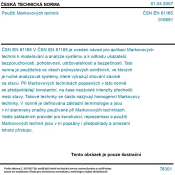 ČSN EN 61165 - Použití Markovových technik - Tisk