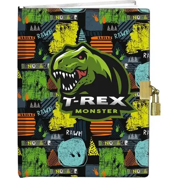 Zápisník Stil Památník 13 x 18 cm se zámkem, T-Rex