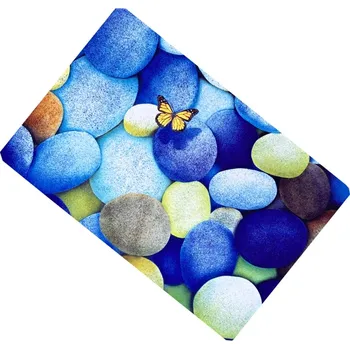 Rohožka Numberoplus Dveřní rohožka 50x80 cm - Mořské kamínky Barva: Světle modrá