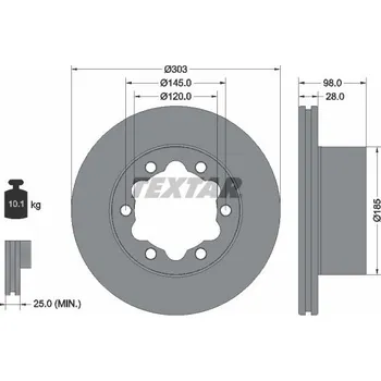 Brzdový kotouč Brzdový kotouč TEXTAR 92295303