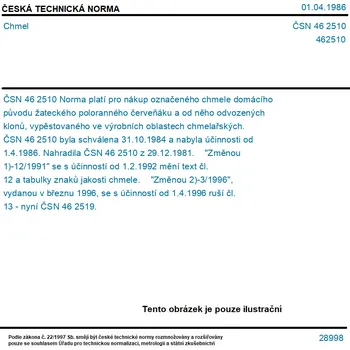 ČSN 46 2510 - Chmel - Tisk