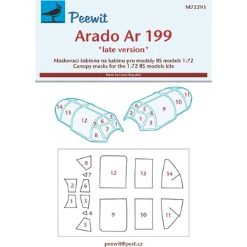 Plastikový model 1/72 Canopy mask Arado Ar 199 late (RS)