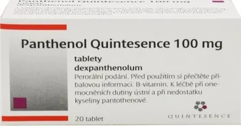 Lék na bolest v krku Panthenol Quintesence 100 mg 20 tbl.