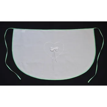 Svatební dekorace Šatoli.cz Bílo zelený svatební bryndák pro novomanžele se srdíčkem