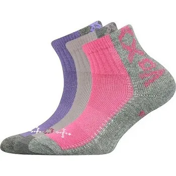 REVOLTIK dětské sportovní ponožky VoXX - balení 3 páry 20-22 (30-34) mix B holka